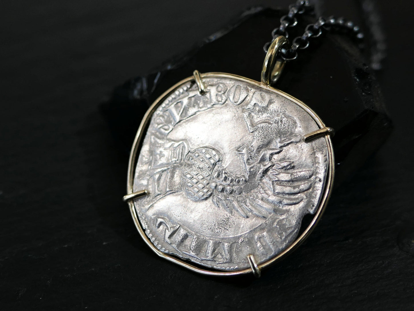 silver coin pendant Milan