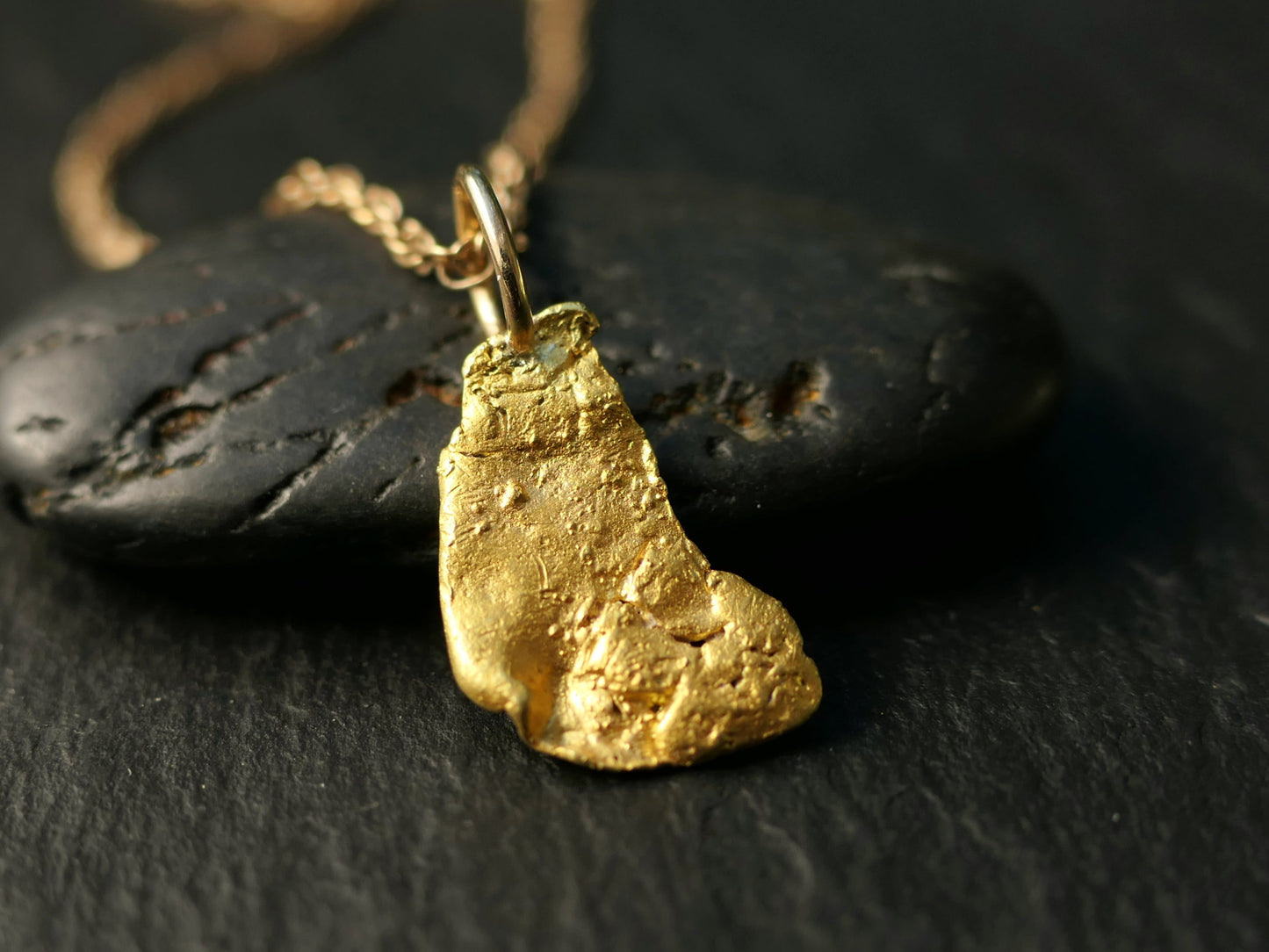 real gold nugget charm