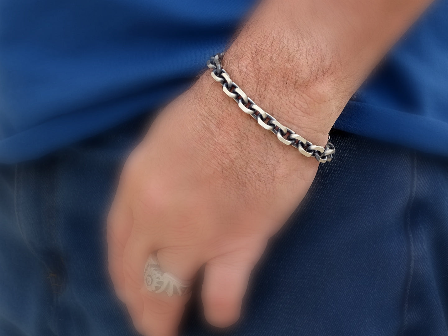 mens silver bracelet