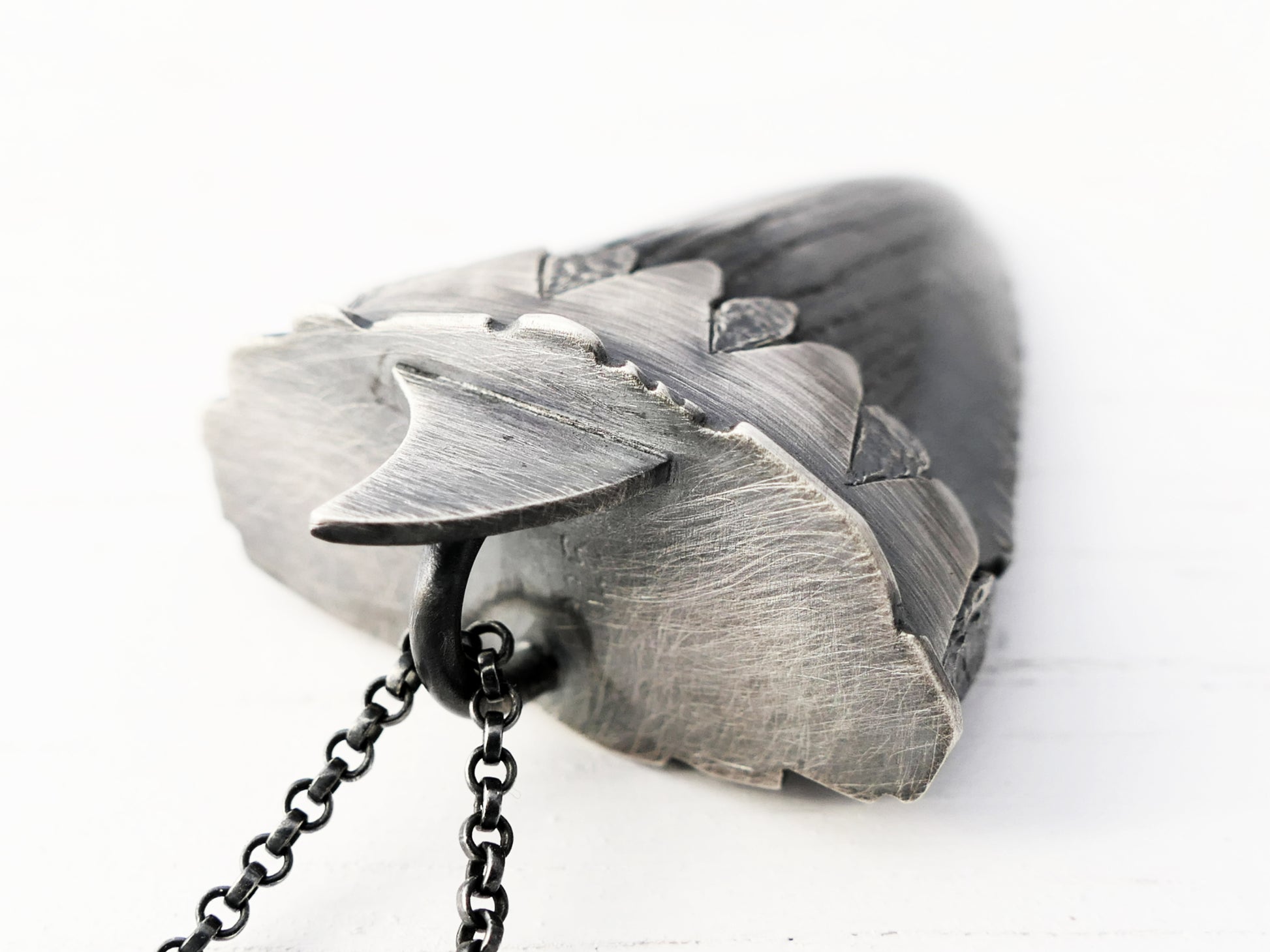 hand fabricated Megalodon tooth necklace