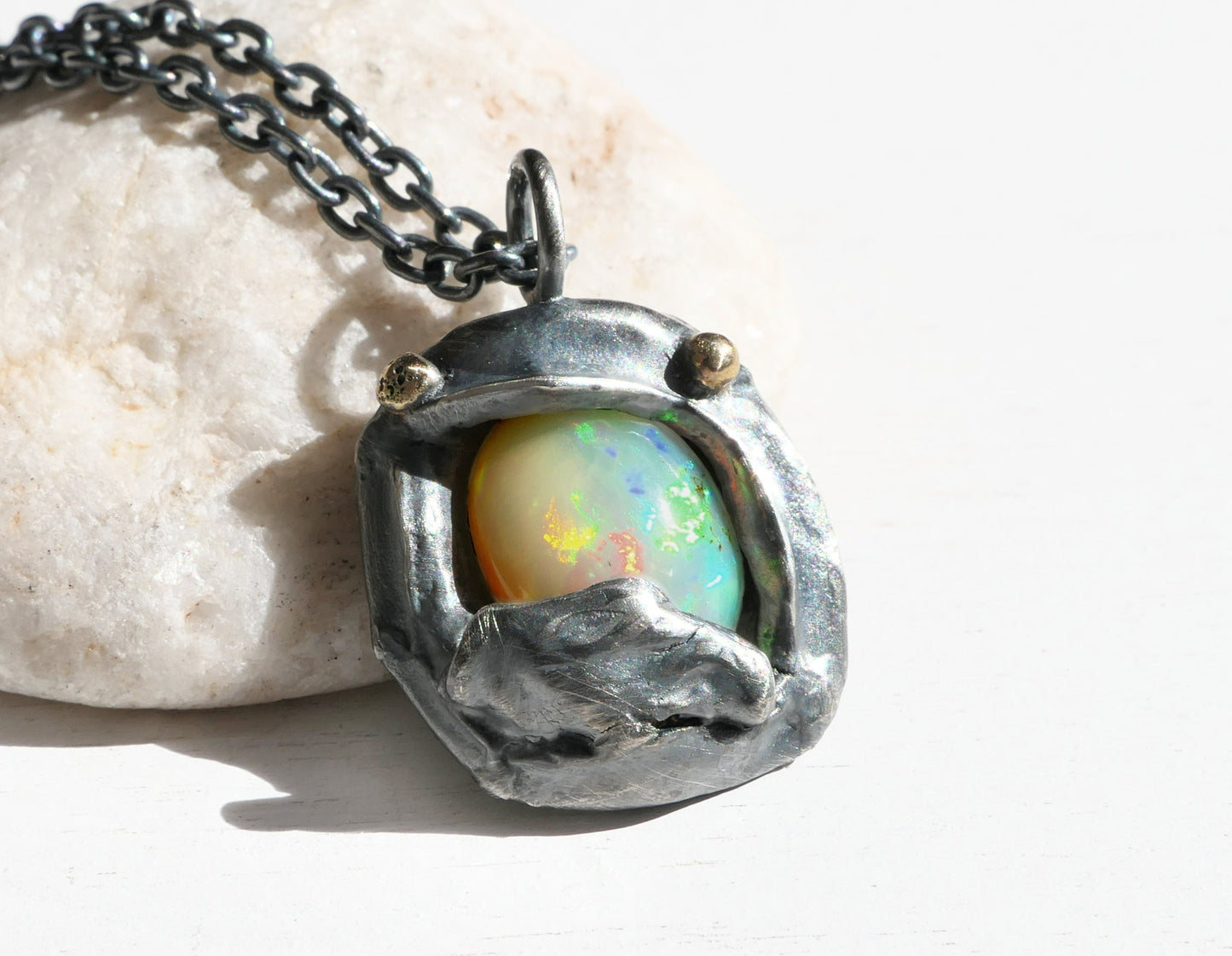 Ethiopian opal pendant for men and women