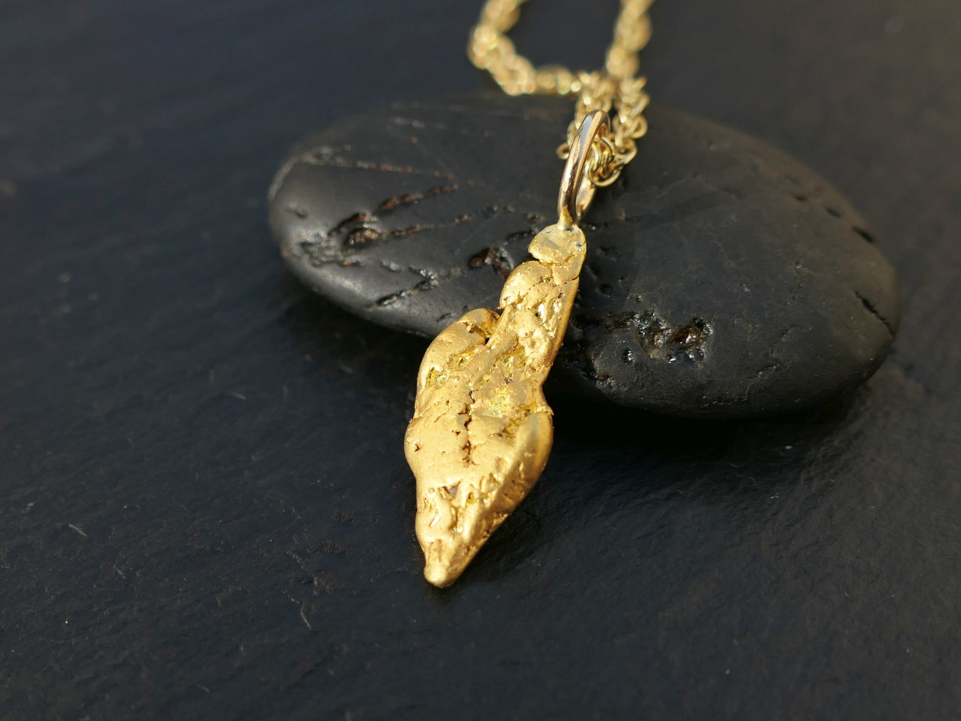 placer gold nugget necklace