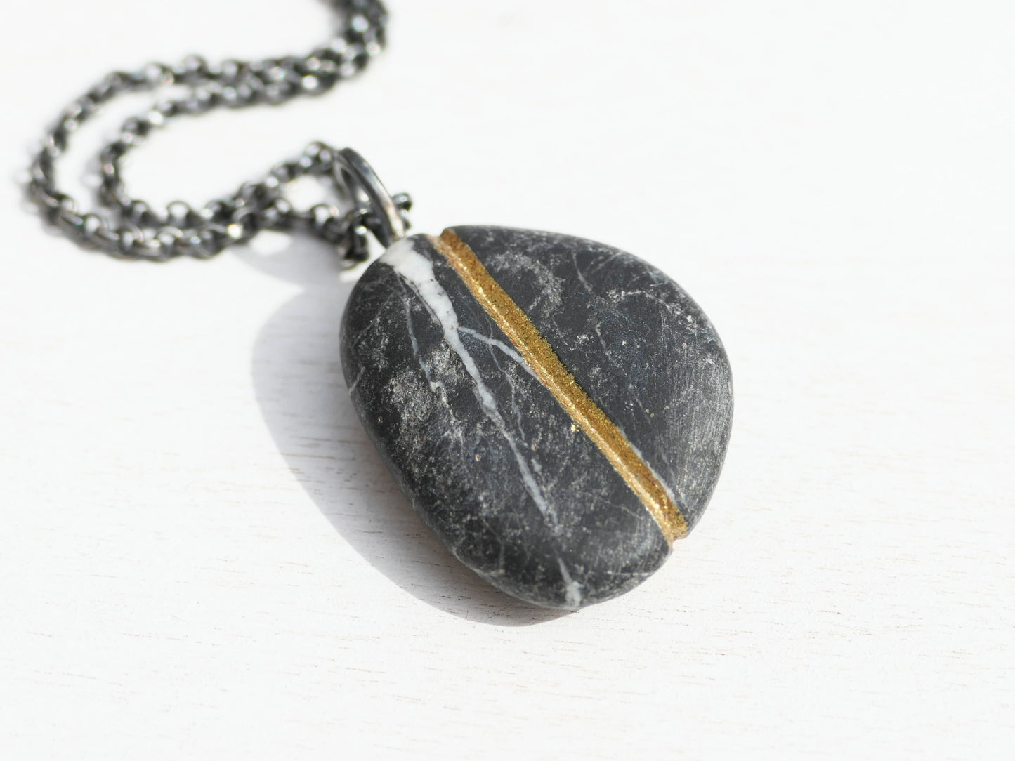 Gold River stone pendant