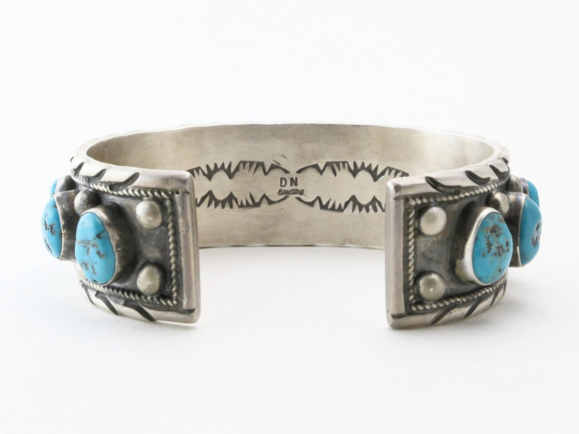 statement silver turquoise cuff 