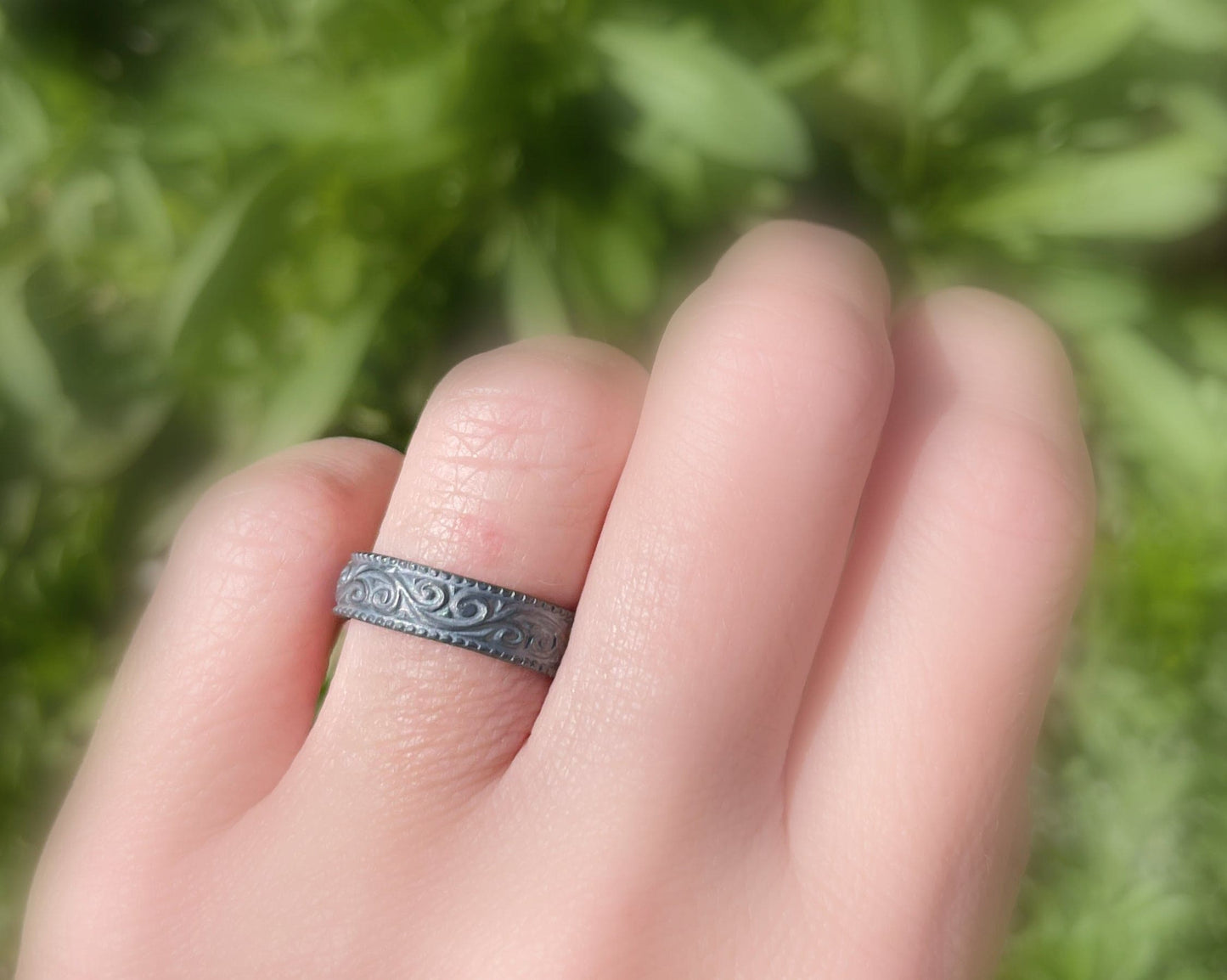 silver wedding band stacking ring