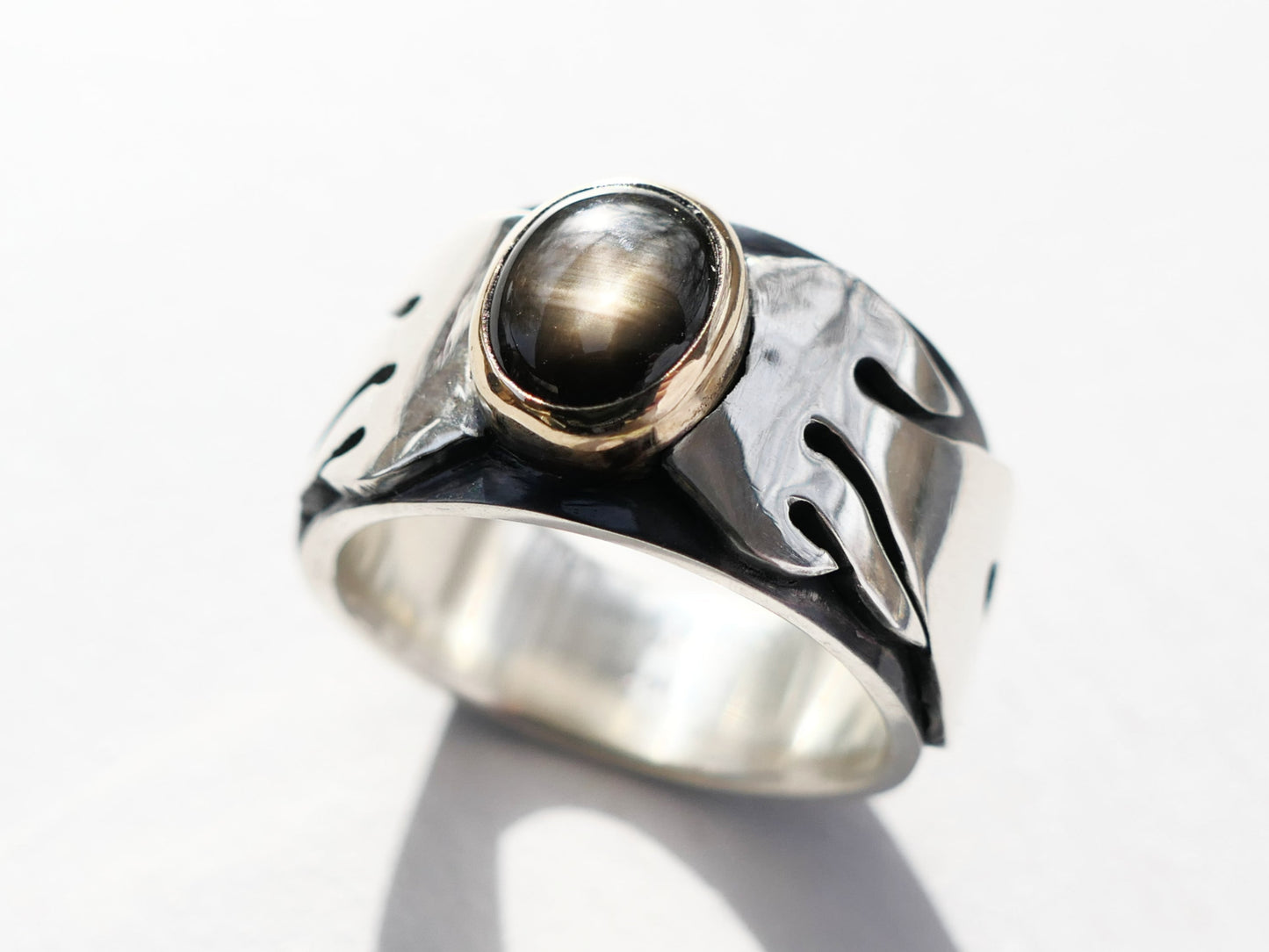 black star sapphire ring