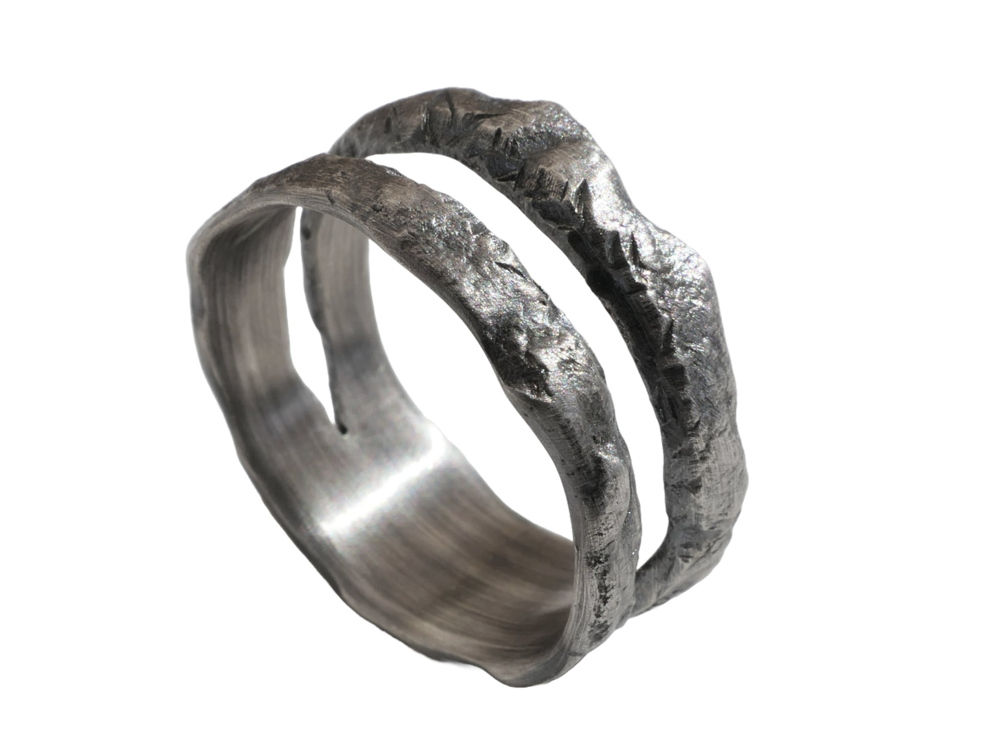 silver split shank ring