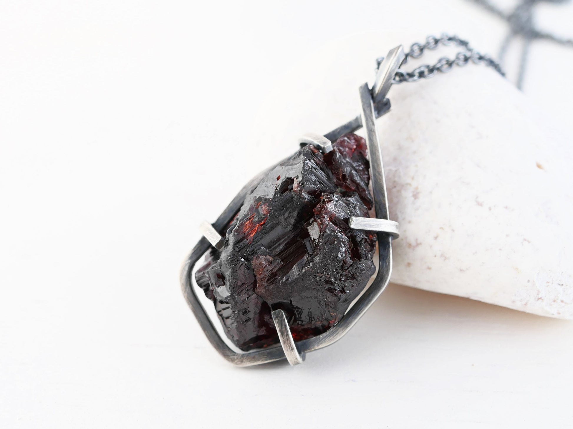 red Etched garnet natural garnet crystal spessartine garnet