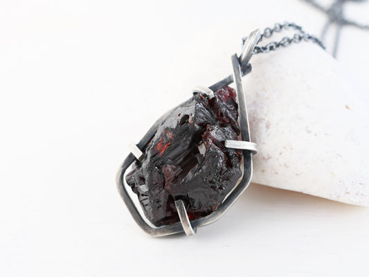 red Etched garnet natural garnet crystal spessartine garnet