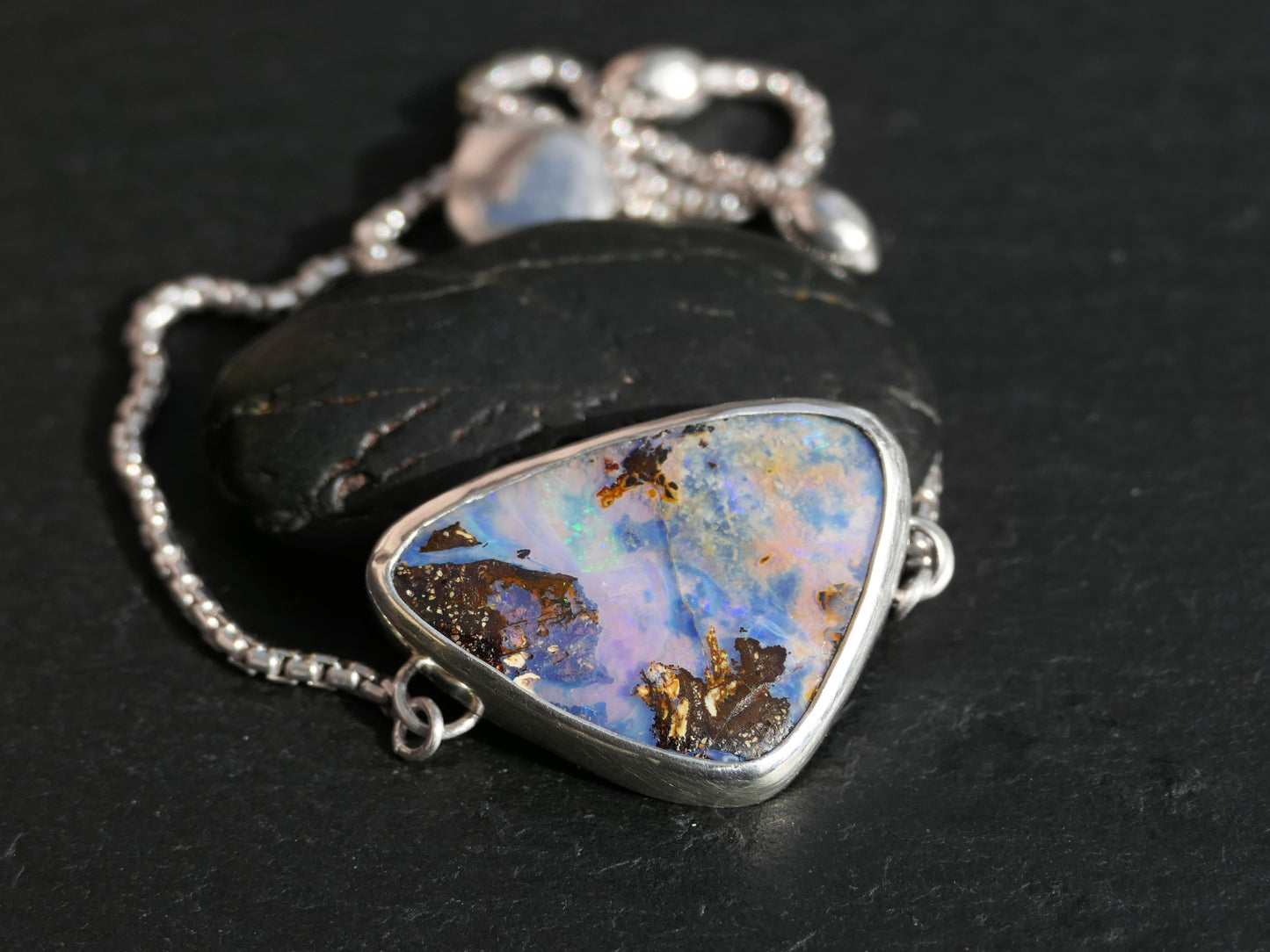 Pink Boulder Opal Bracelet