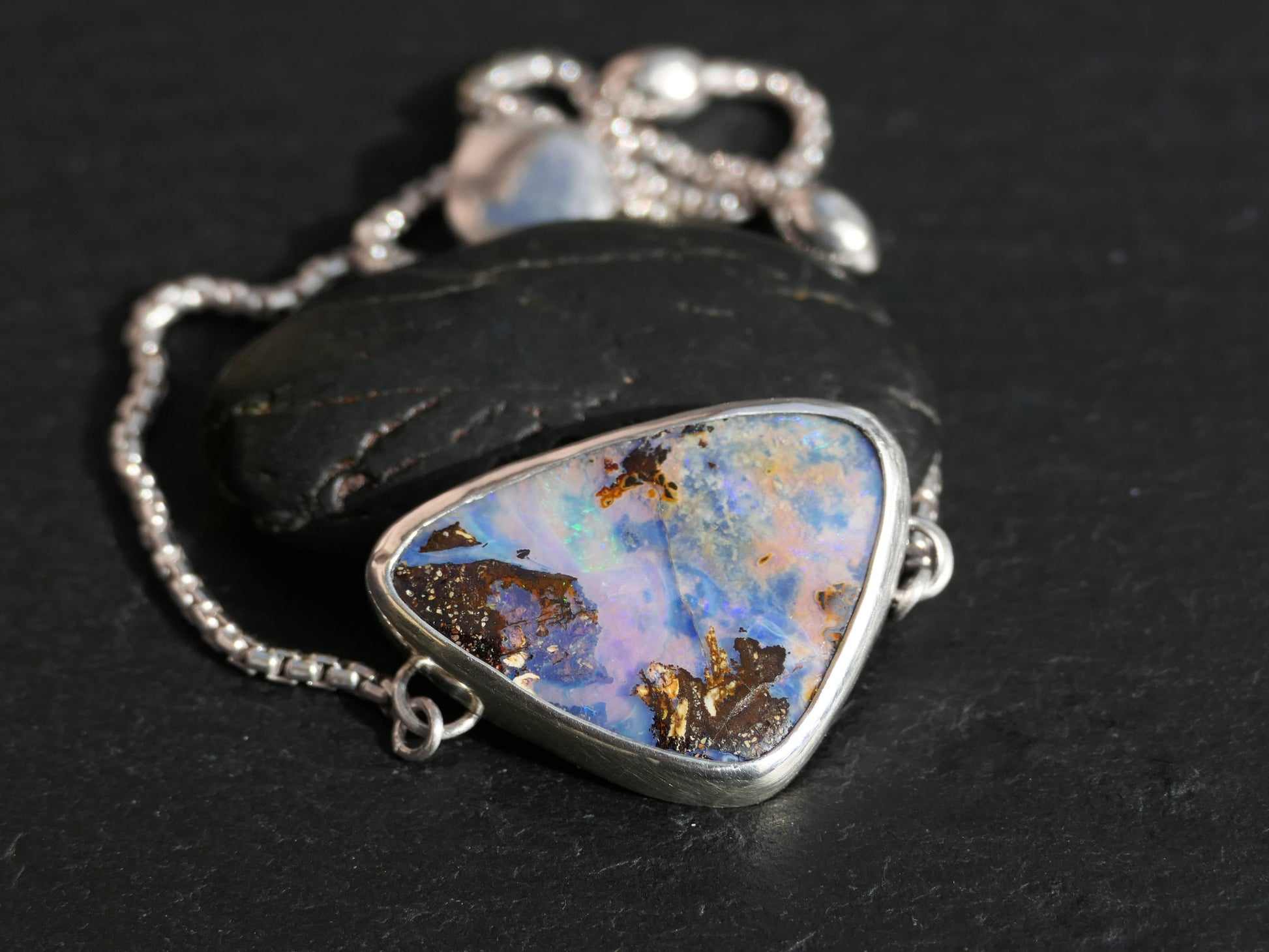 Pink Boulder Opal Bracelet