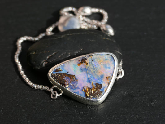 Pink Boulder Opal Bracelet