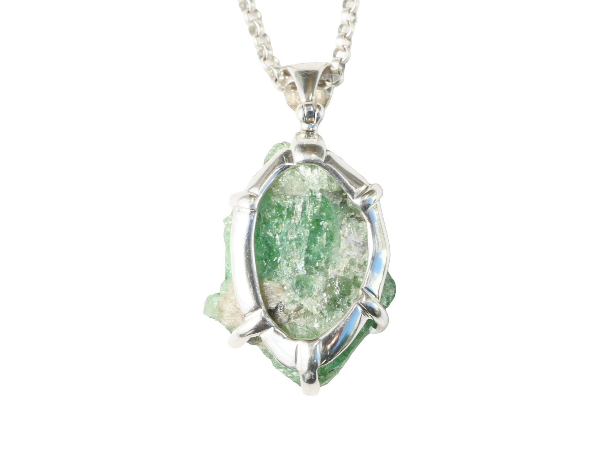 tsavorite pendant sterling silver