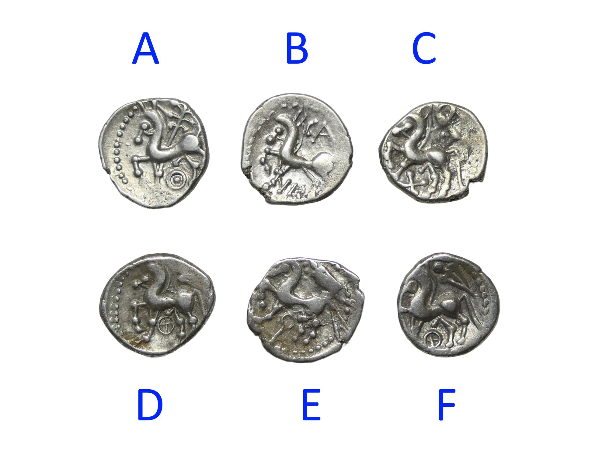 celtic horse coin silver Aetui tribe