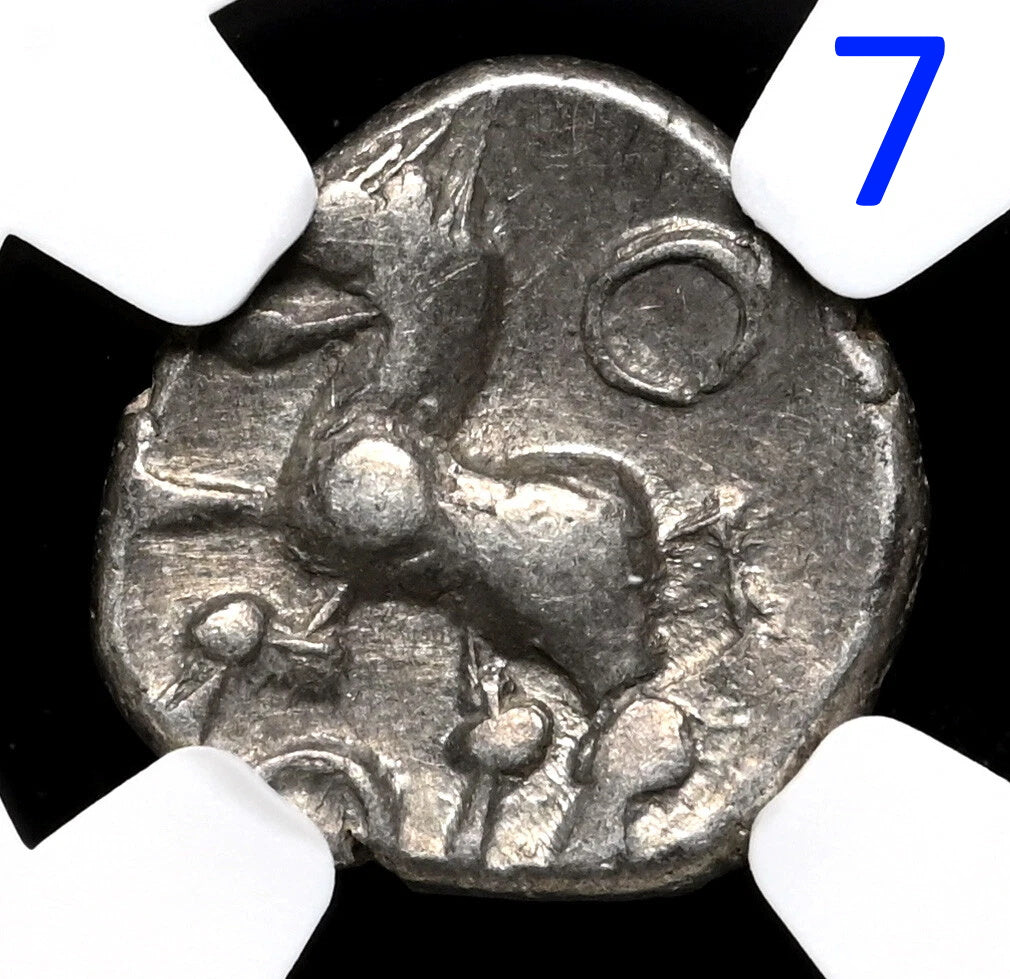 genuine silver celtic horse coin NGC authenticated