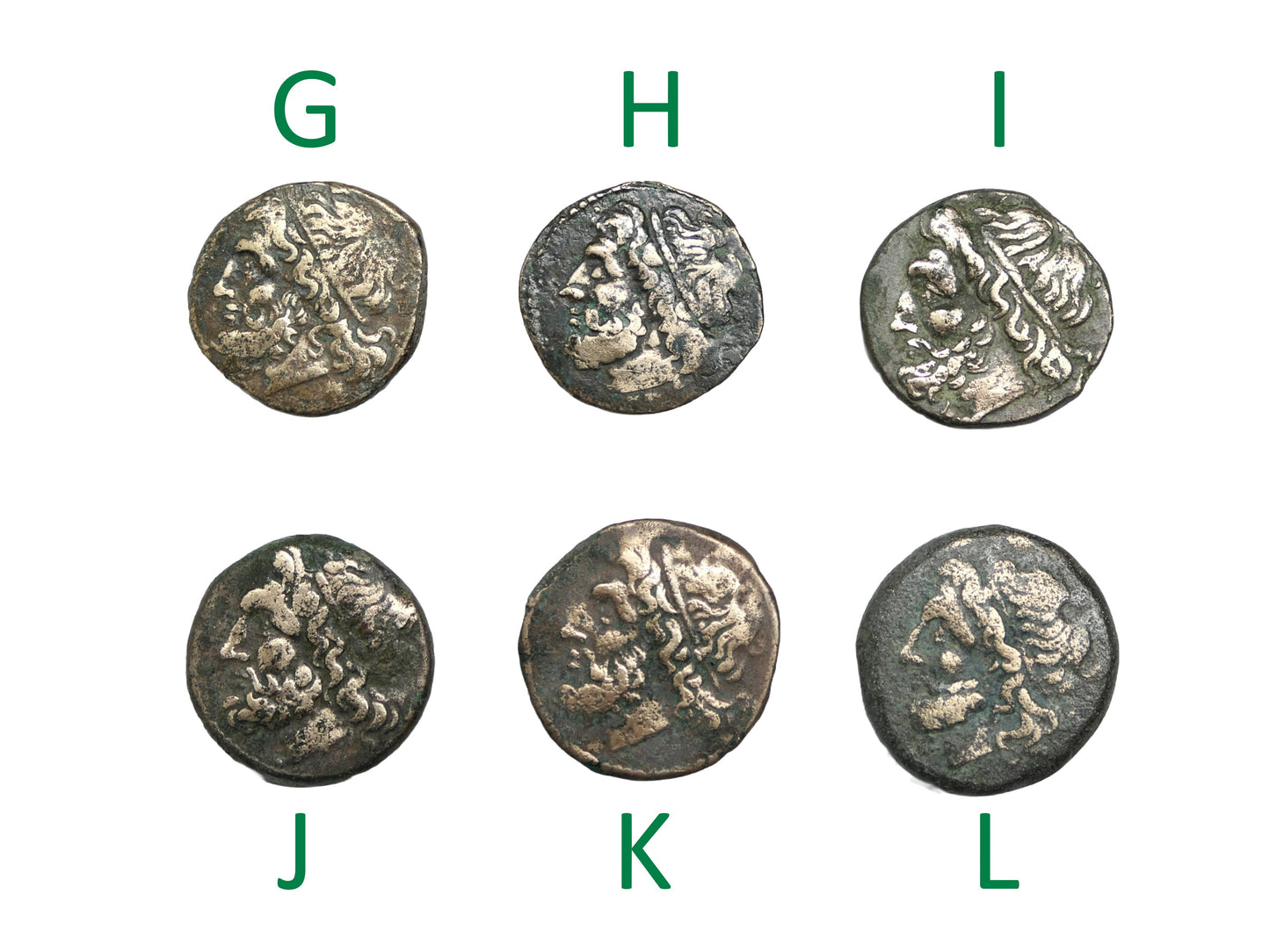 ancient Greek Poseidon coin pendant in sterling silver, made with the coin of your choice