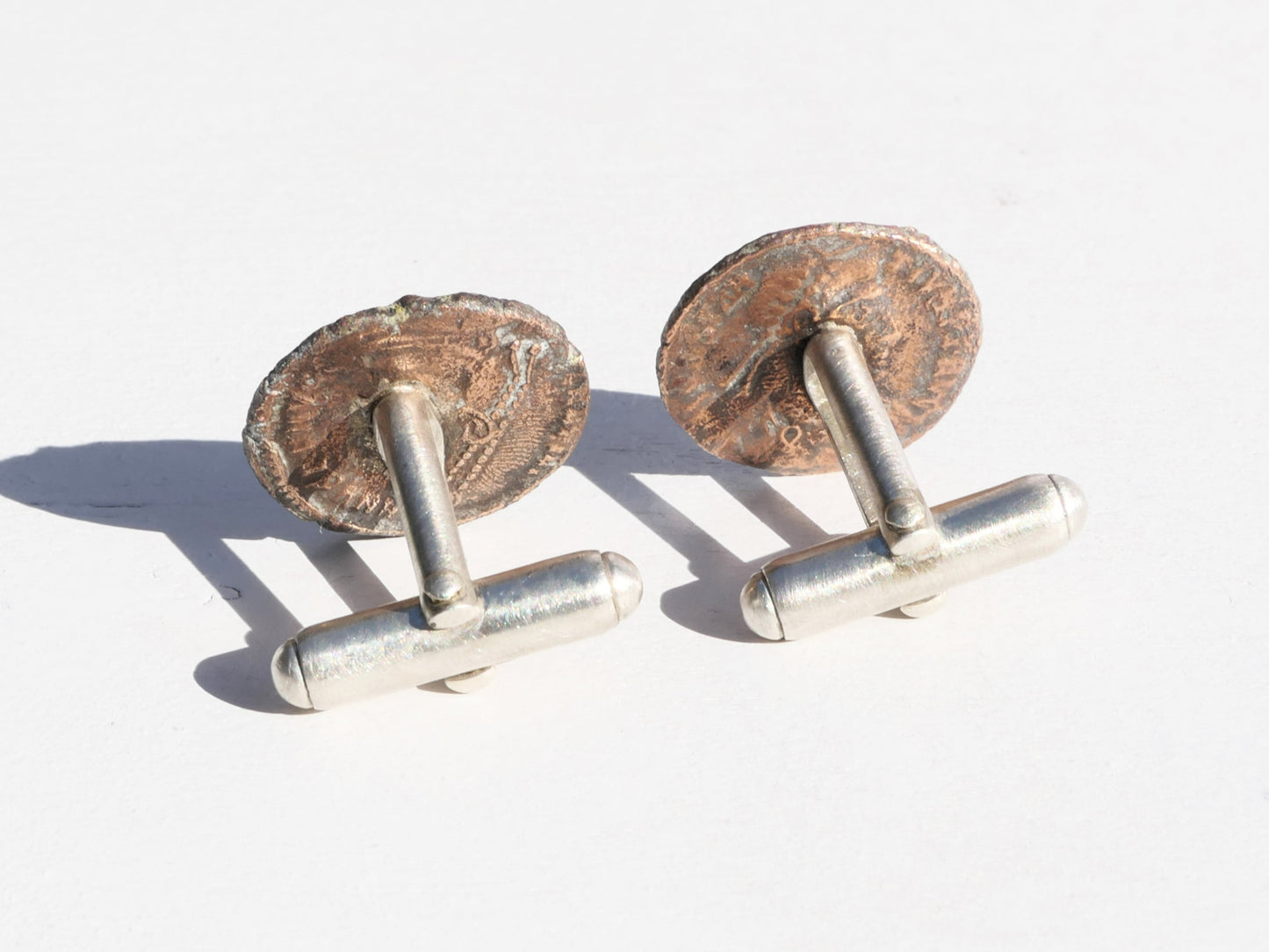 authentic Roman Empire Coin cufflinks sterling silver backs