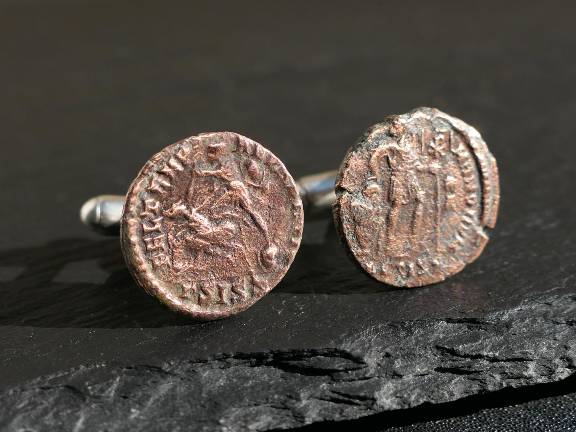 authentic Roman Empire Coin cufflinks sterling silver backs