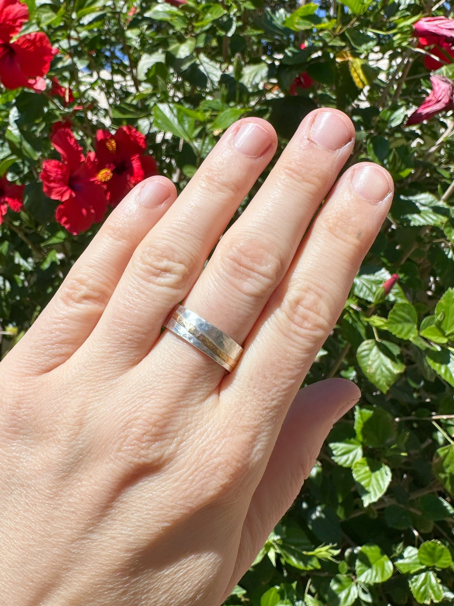mixed metal wedding band