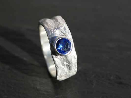 mens sapphire ring sterling silver sapphire band
