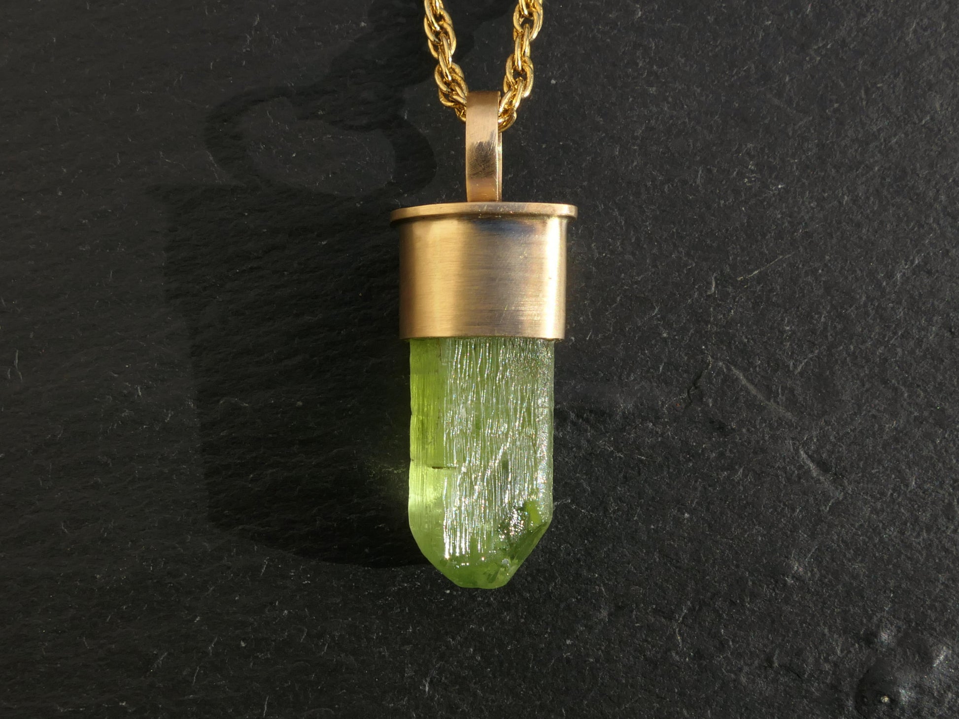 natural peridot crystal Peridot gold pendant 