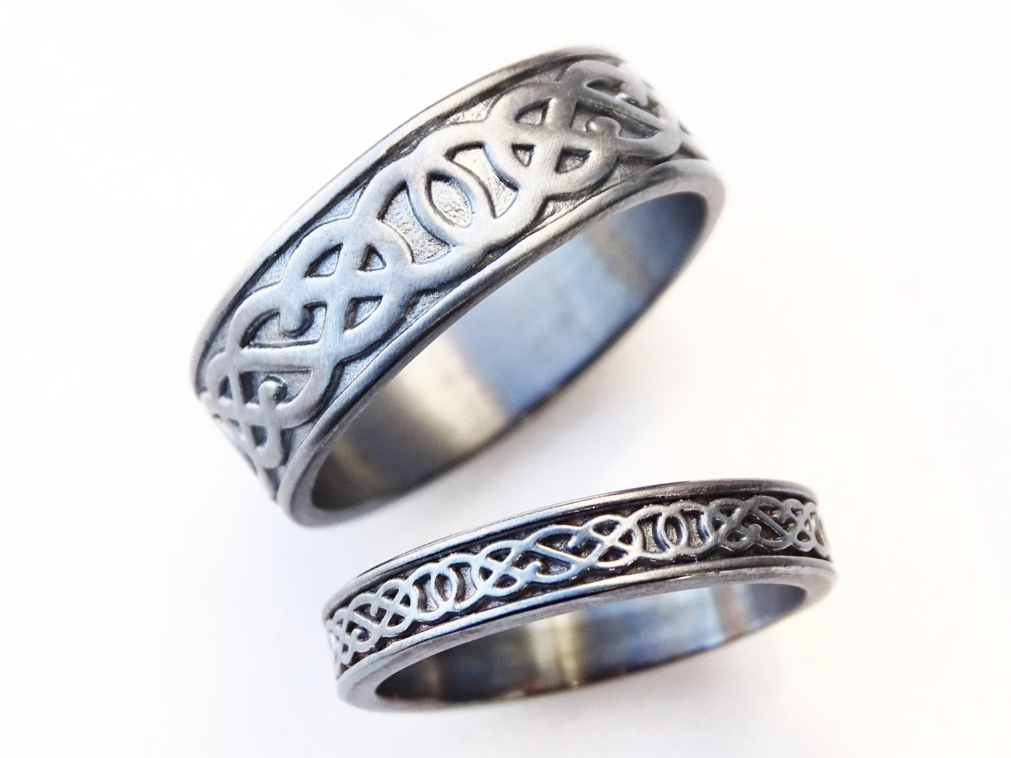 celtic knot rings matching wedding ring set for him and her