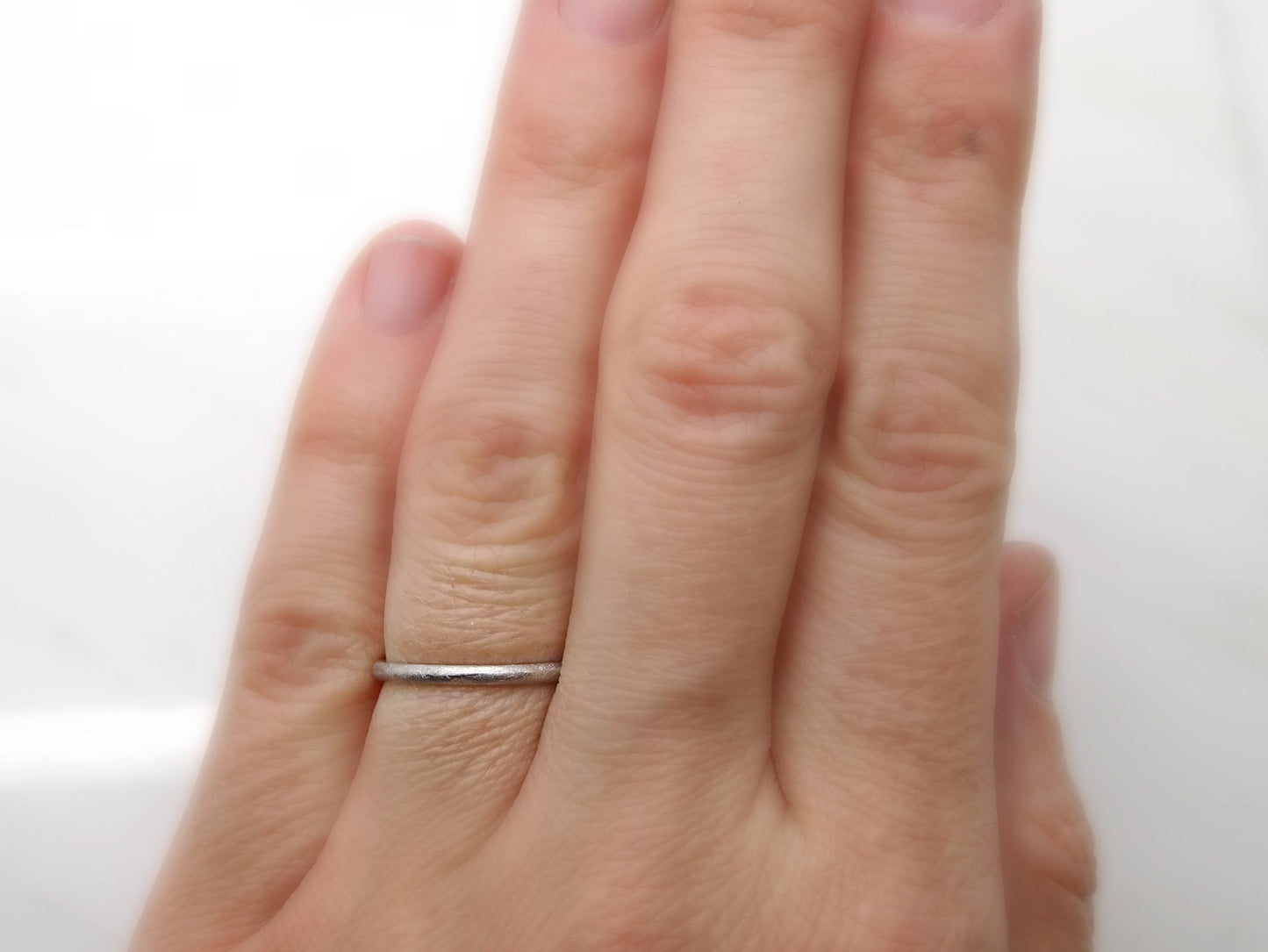 Minimalist platinum ring