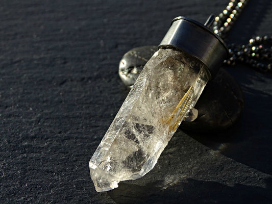 natural Rutile quartz necklace