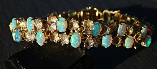 Australian opal bracelet gold