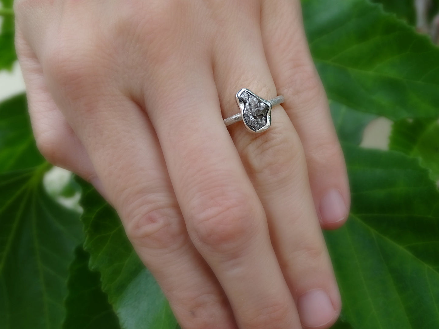 molten silver ring meteorite, silver meteorite ring, unique engagement ring meteorite, shooting star celestial jewelry, unique gift for her - CrazyAss Jewelry Designs