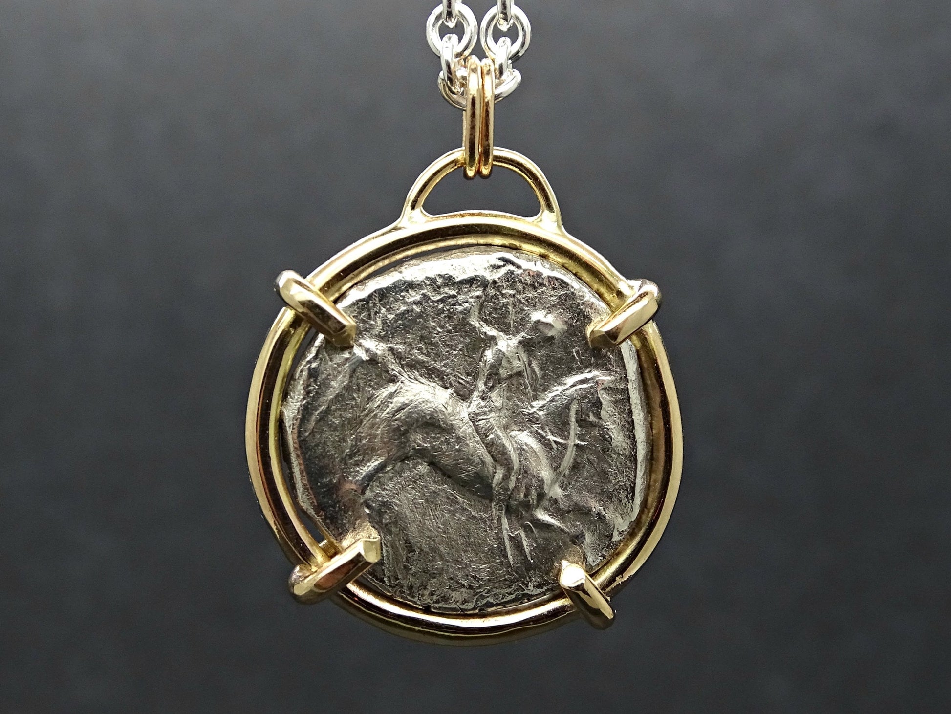 silver drachm youth on horseback