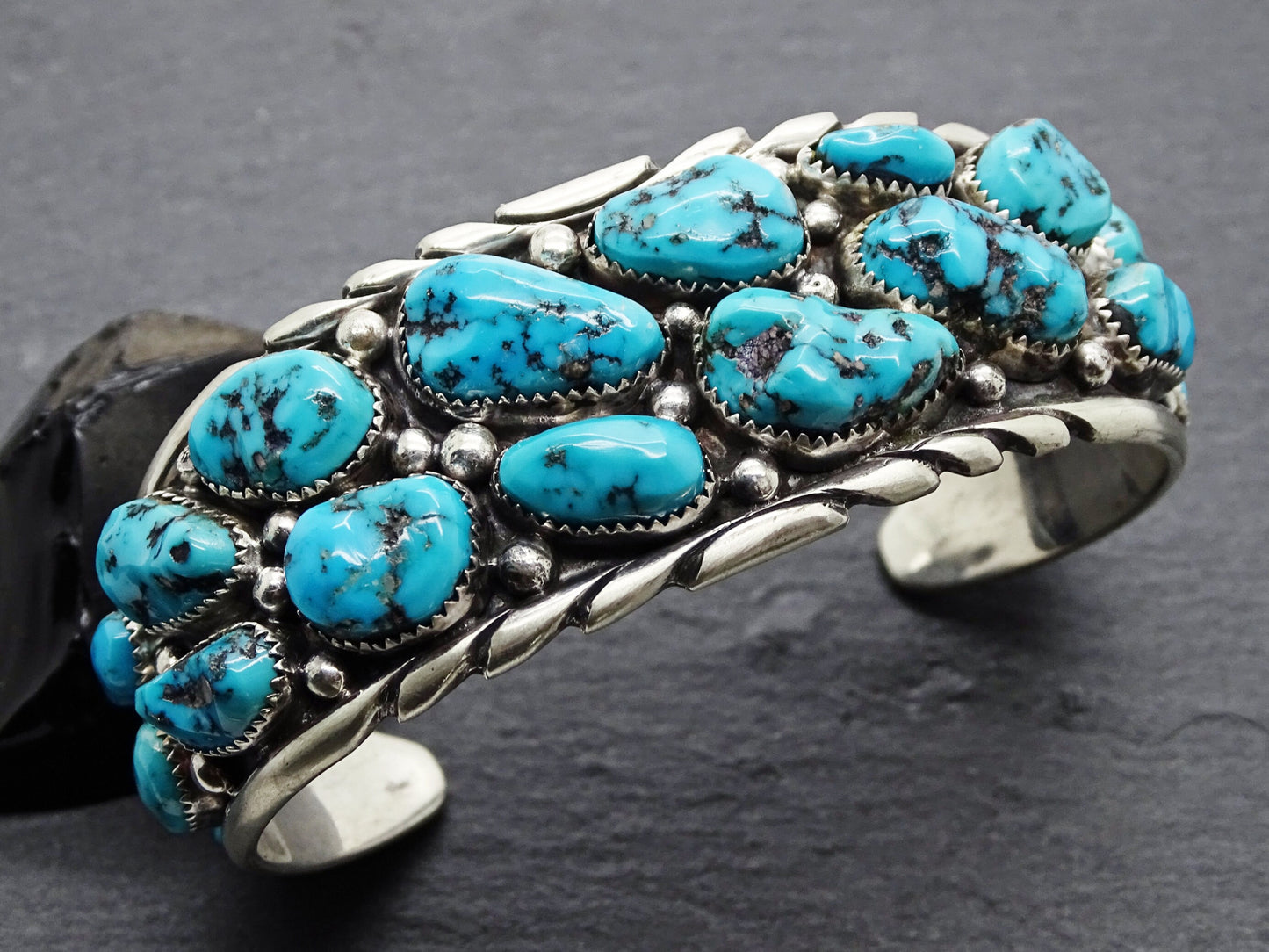 silver turquoise cuff bracelet