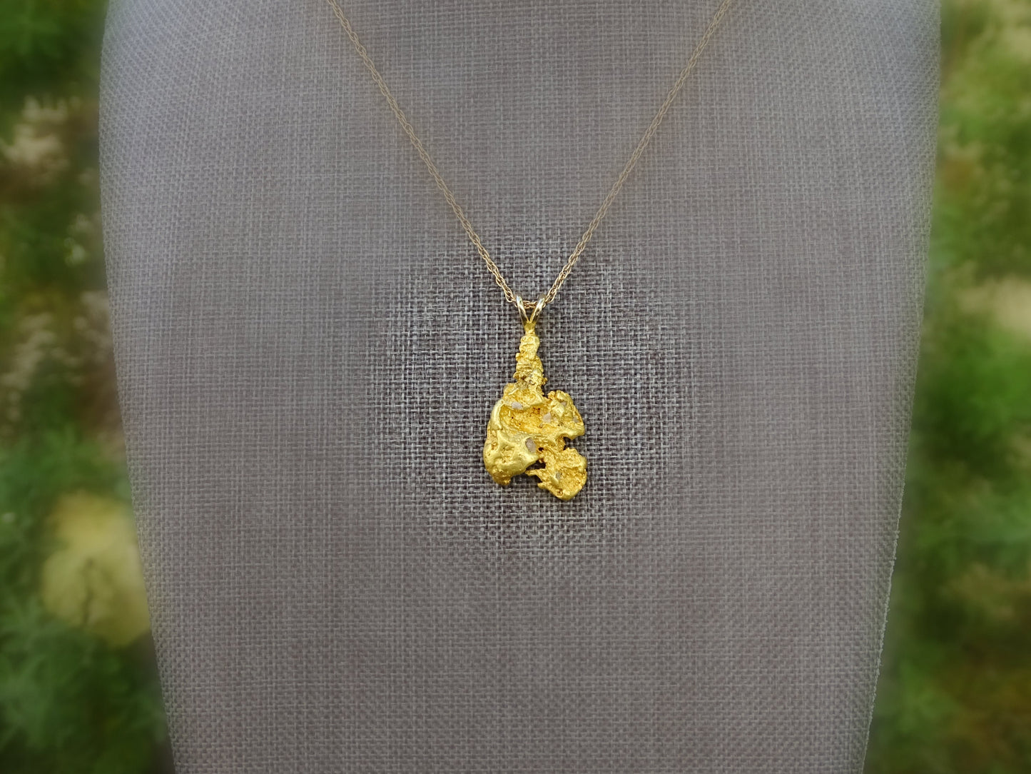 Alaska gold nugget necklace