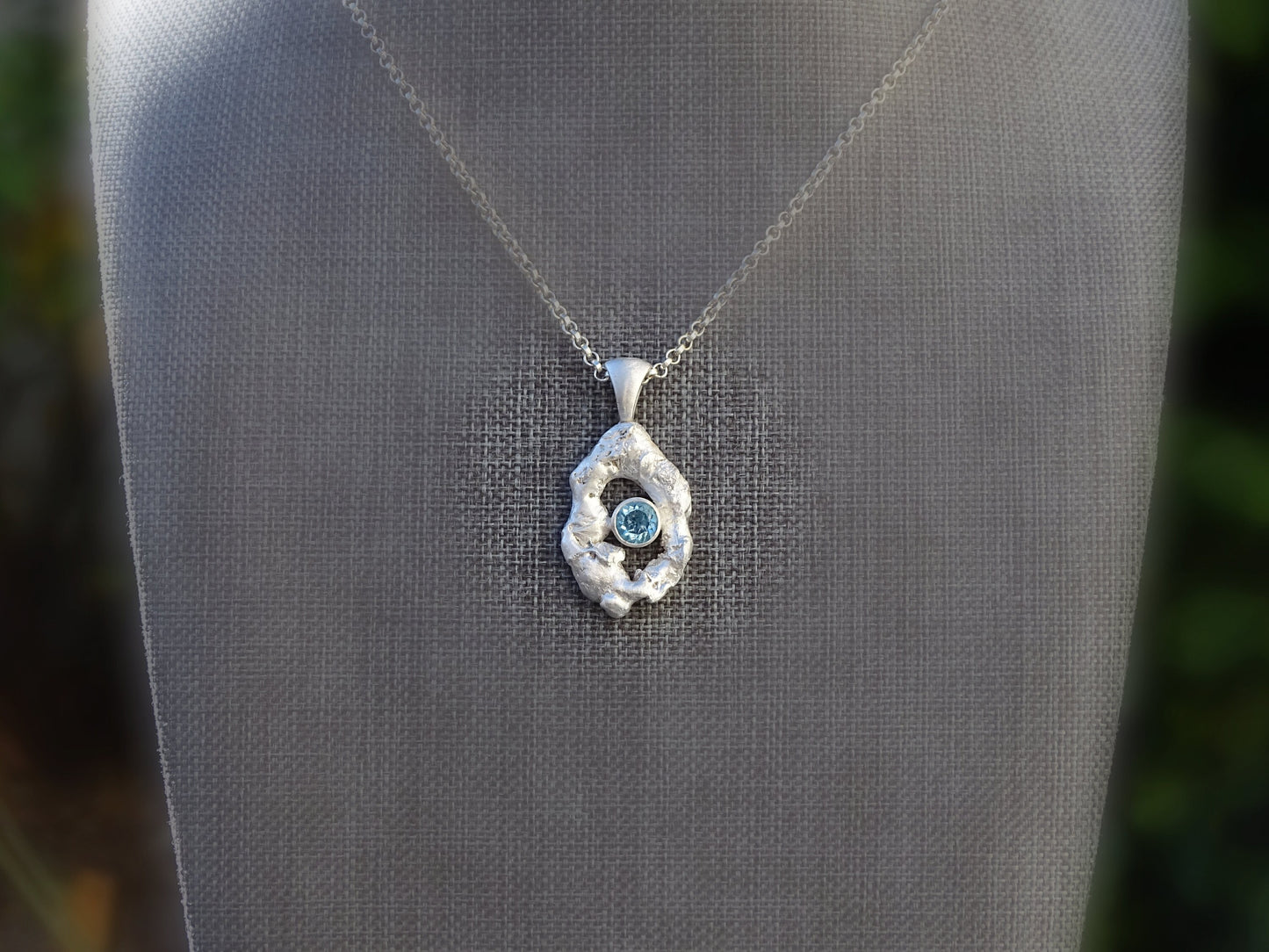 blue topaz pendant