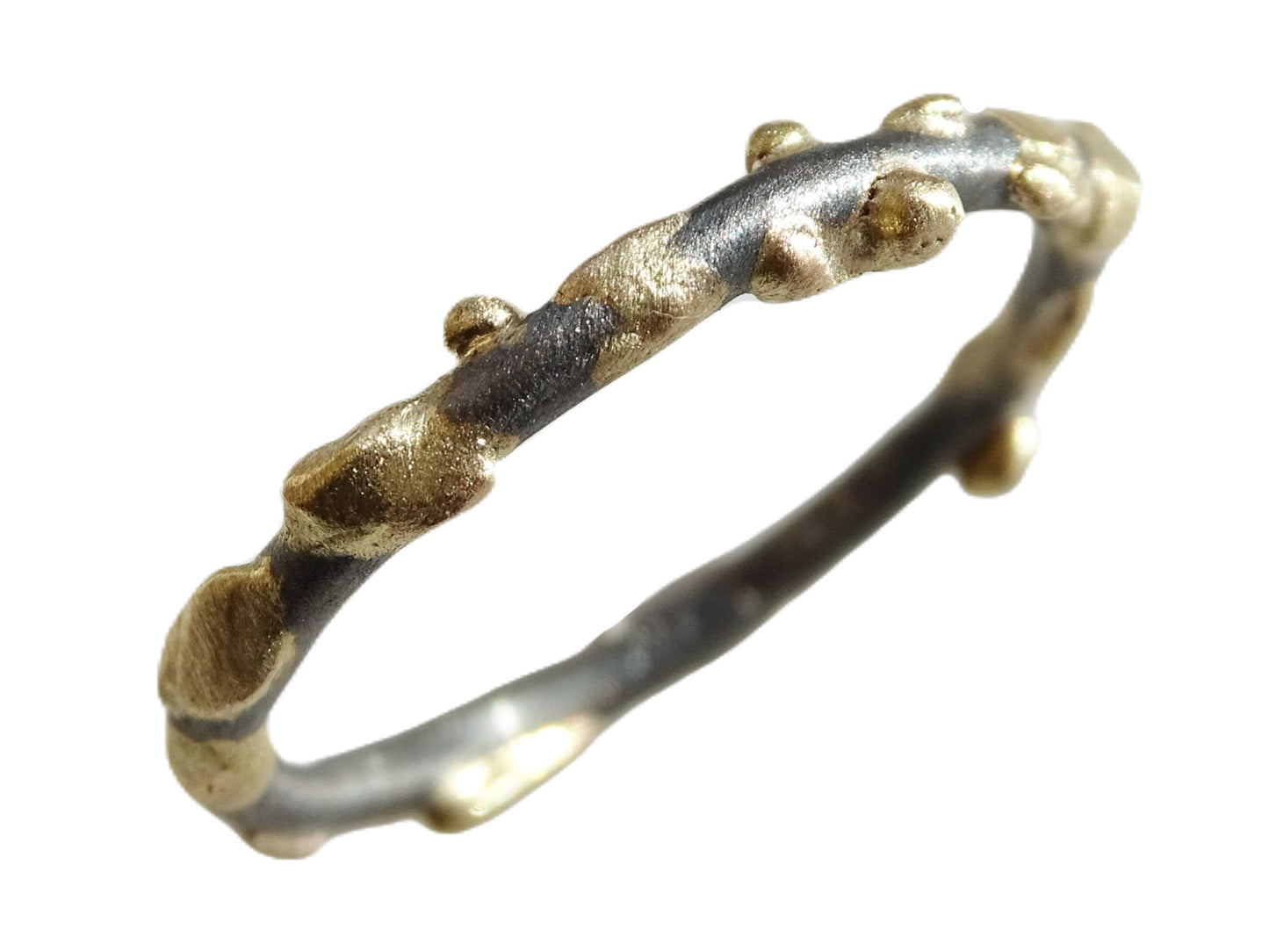 silver gold stacking ring