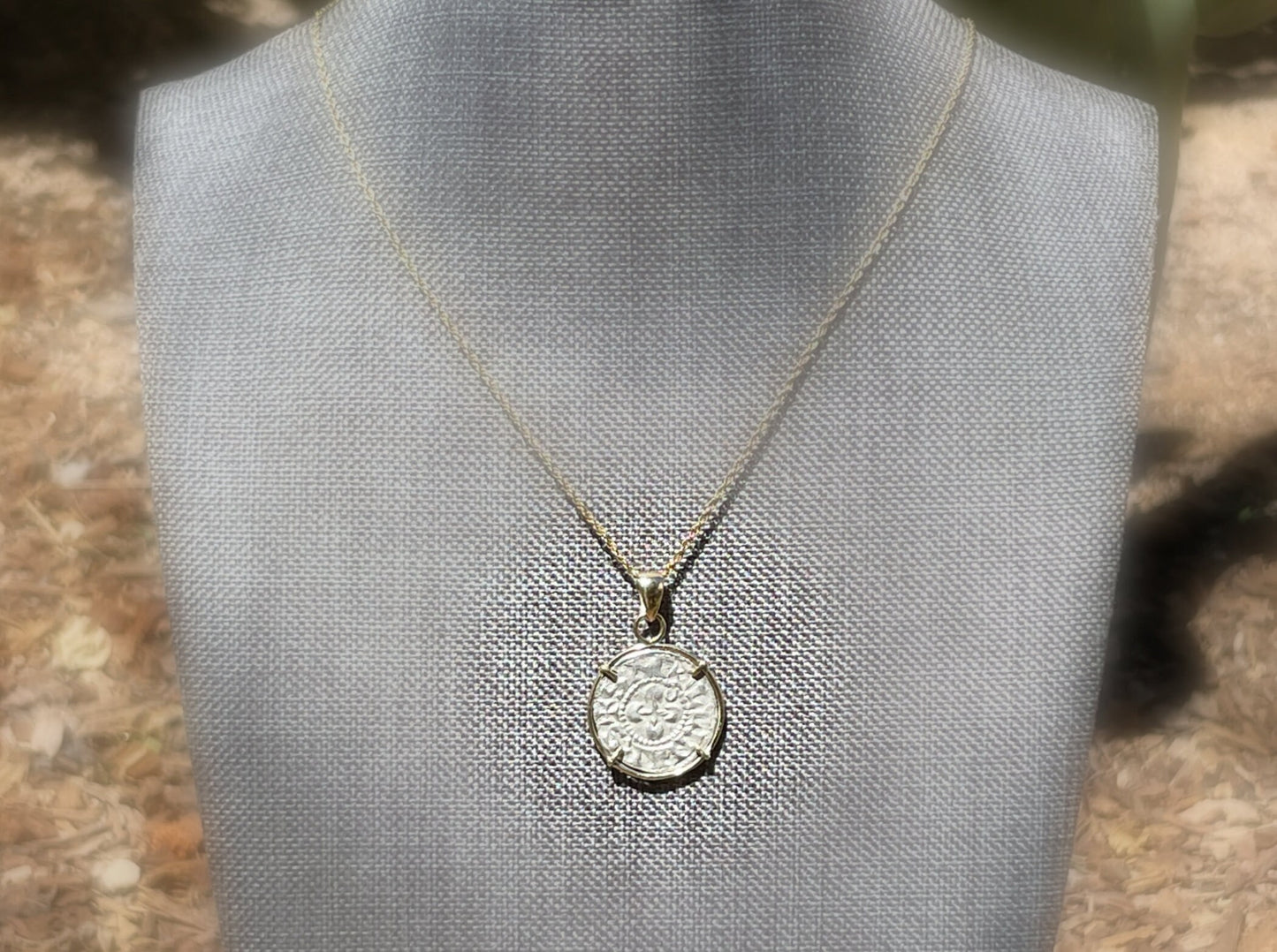 Crusader silver coin necklace