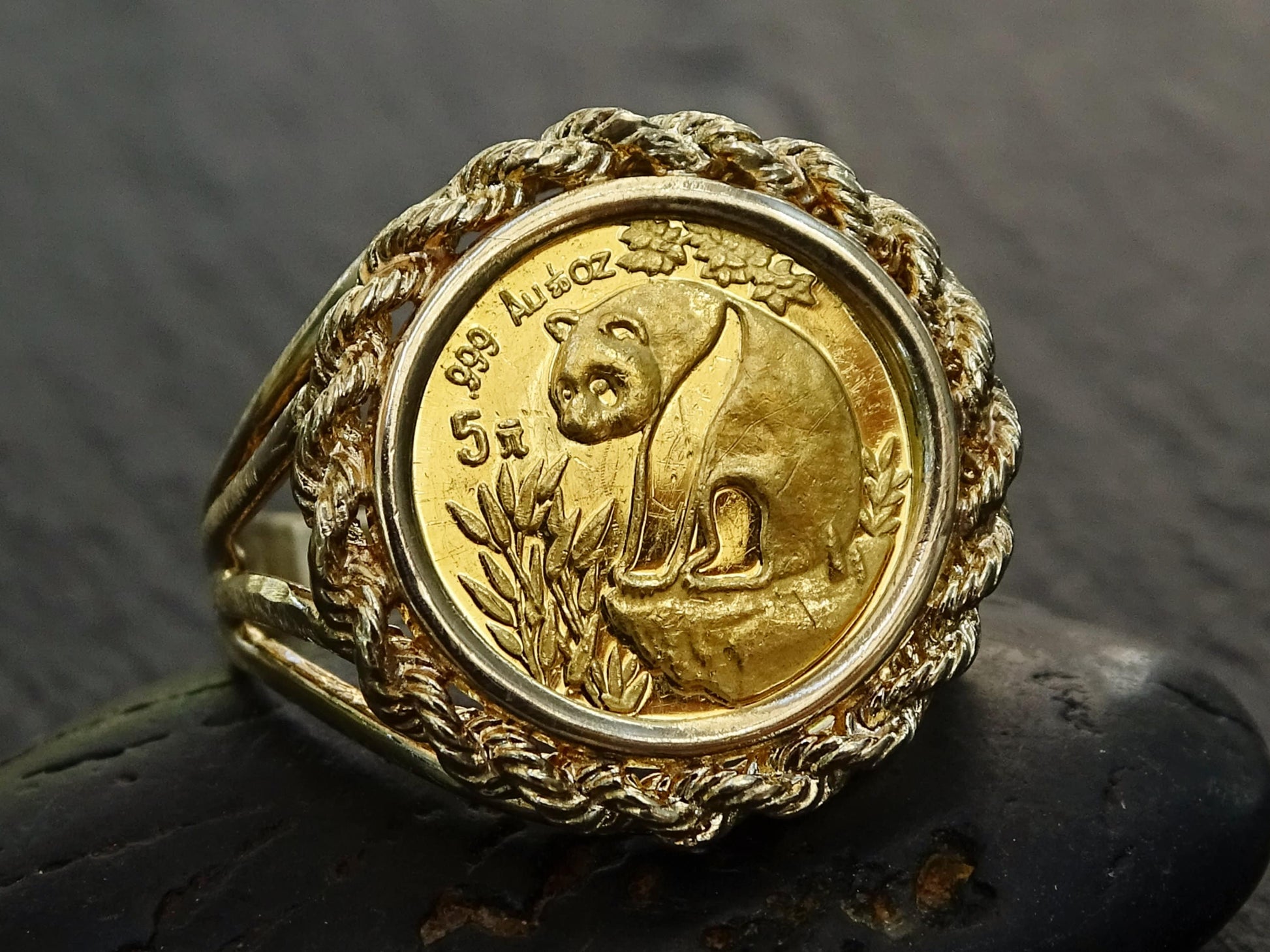 gold coin ring