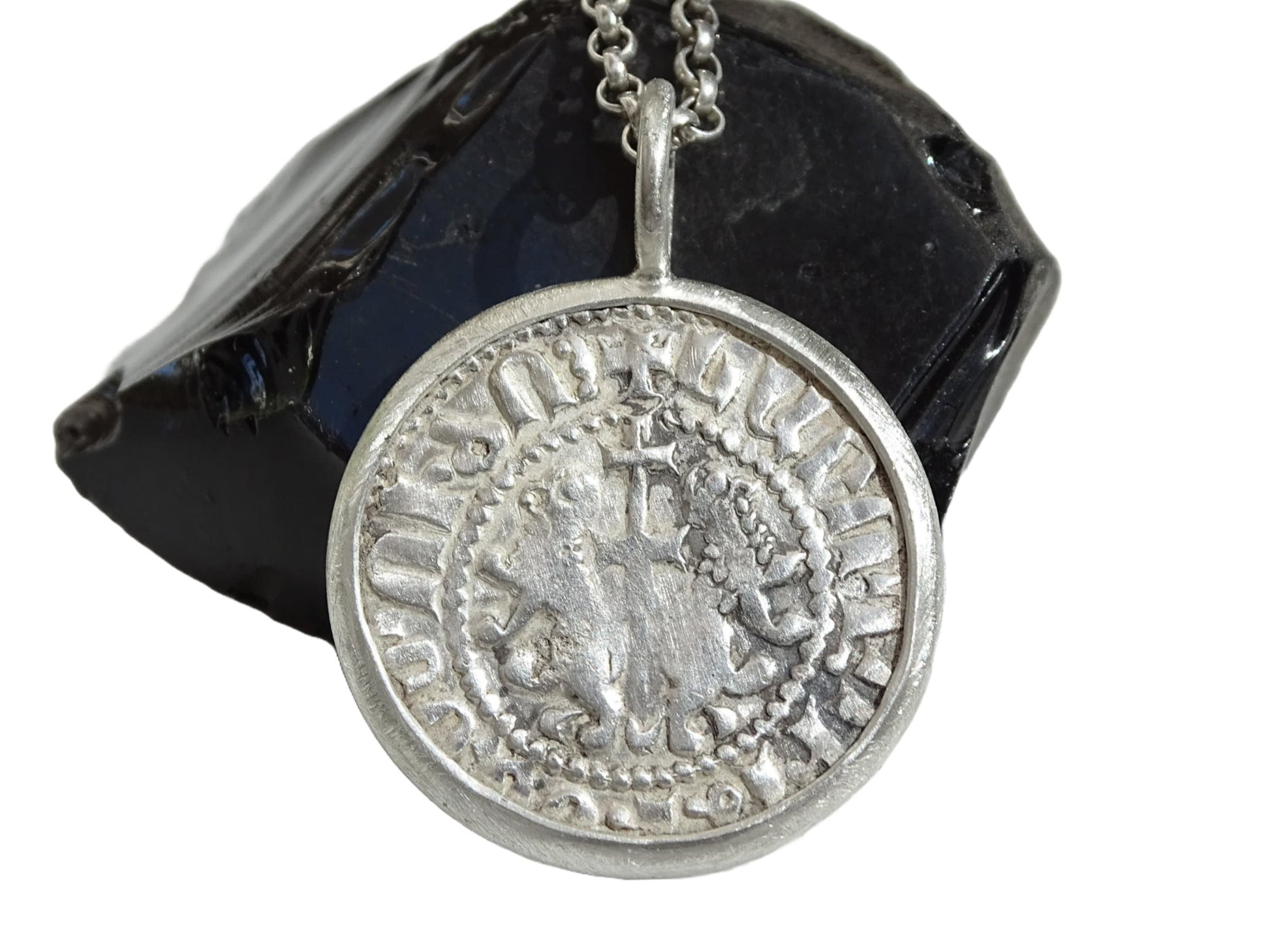 Cicilian Armenia silver coin necklace