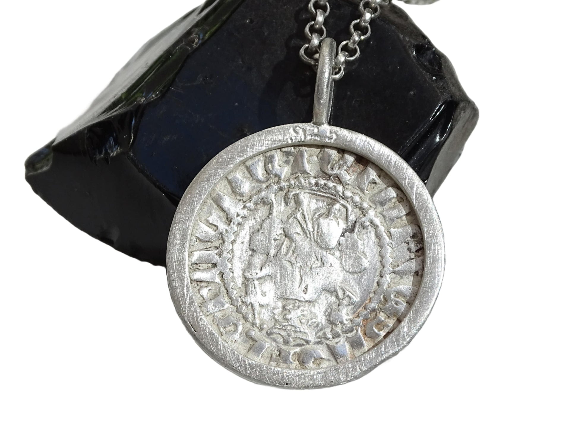 ancient silver coin necklace