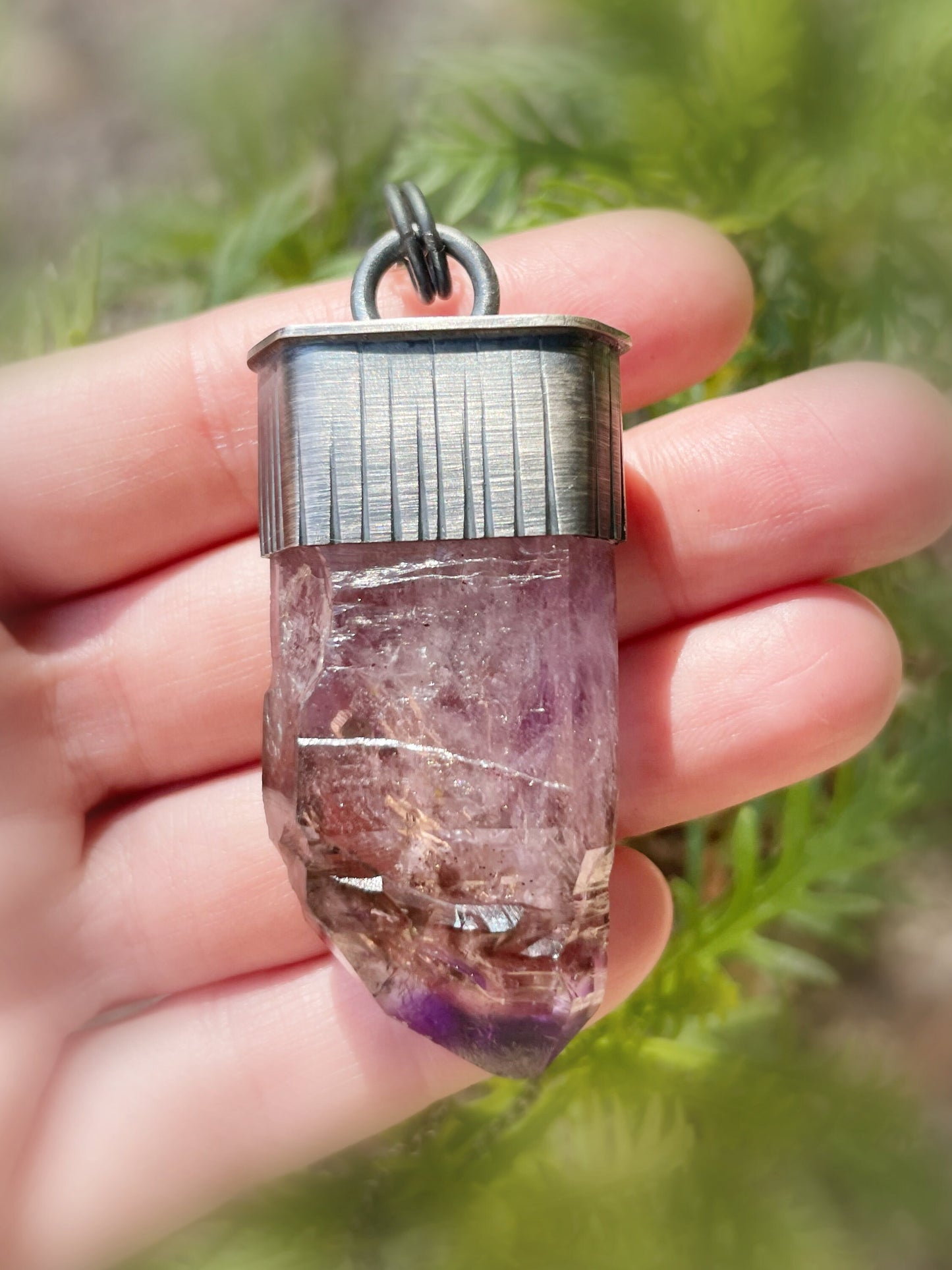 large amethyst pendant, birthstone jewelry