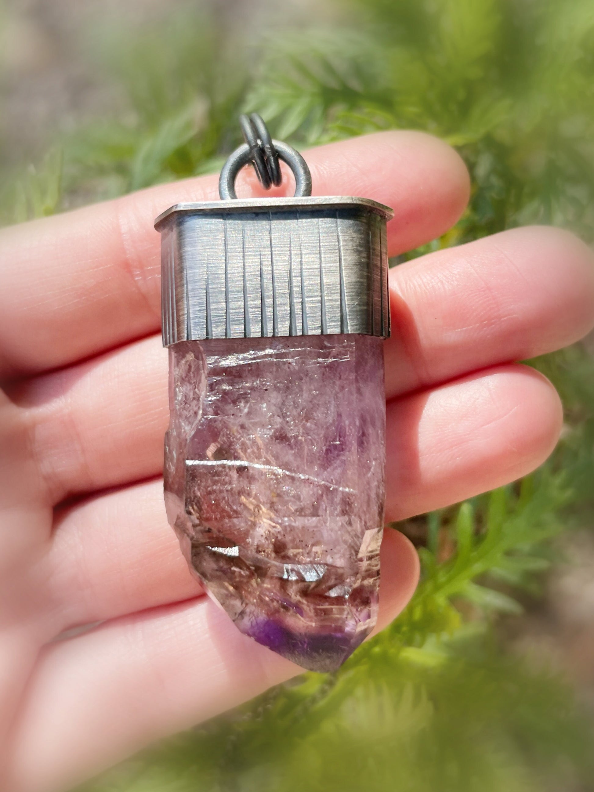 large amethyst pendant, birthstone jewelry