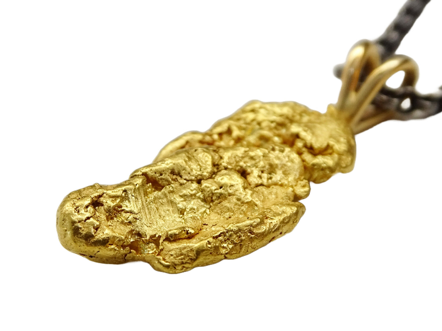 chunky raw gold nugget pendant